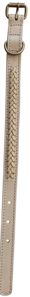 Braided Leather Dog Collar w/ Metal Buckle, 6 Colors, Extra Small