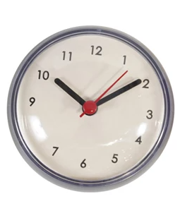 Plastic Clock with Suction Cup
