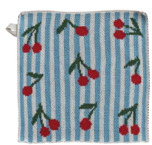 Cotton Knit Dish Cloth with Fruit Pattern