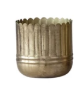 Metal Ribbed Planter with Scalloped Rim