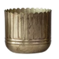 Metal Ribbed Planter with Scalloped Rim
