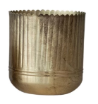 Metal Ribbed Planter with Scalloped Rim