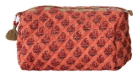 Quilted Cotton Voile Zip Pouch with Pockets