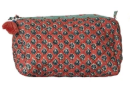 Quilted Cotton Voile Zip Pouch with Pockets