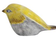 Hand-Painted Stoneware Bird