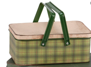 Green Tartan Bin