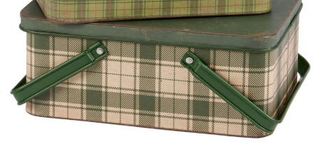 Green Tartan Bin