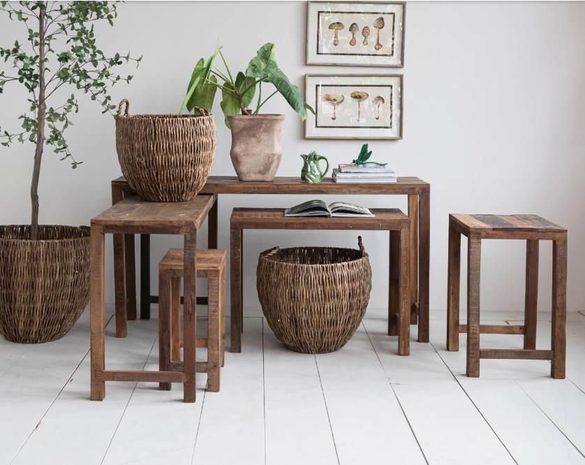 Reclaimed Wood Nesting Table
