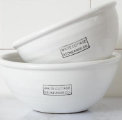 White Cottage Stoneware Bowls