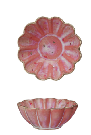 Decorative Stoneware Dish with Dots