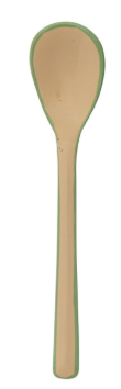 Enameled Stainless Steel Salt Spoon with Colored Edge, 8 Styles