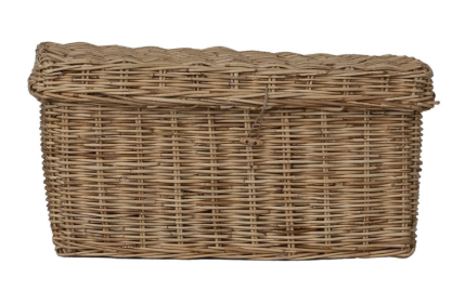 Hand-Woven Rattan Boxes with Lids & Closures, 2 sizes