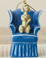 Resin Vintage Reproduction Dog in Chair Ornament, 4 Styles