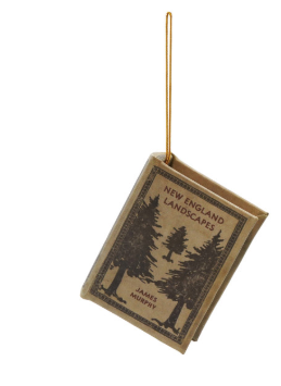 Fiberboard & Fabric Book Ornament, Multi Color, 4 Styles