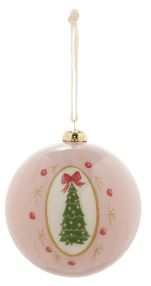 Decoupage Ball Ornament with Holiday Image/Word, 4 Styles