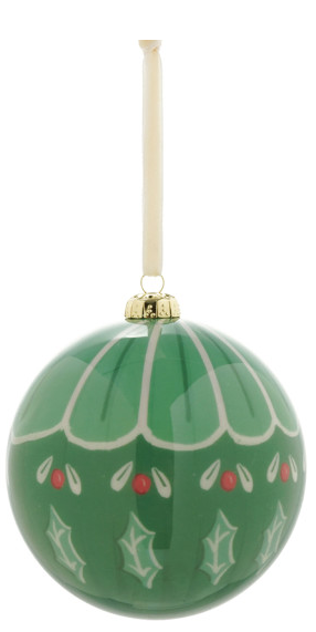 Decoupage Ball Ornament with Holiday Image/Word, 4 Styles
