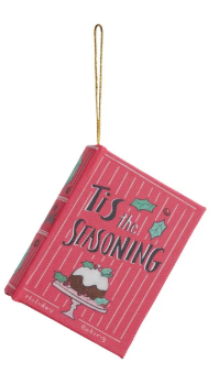 Fiberboard & Canvas Book Ornament, 6 Styles