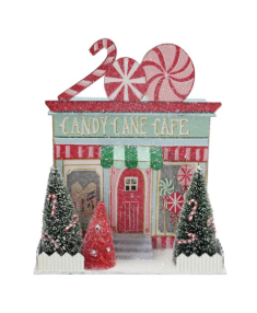 Paper Christmas Village Store with LED Light, 3 Styles (Batteries Included)
