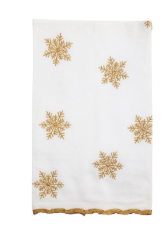 Gold Christmas Embroidery Towels