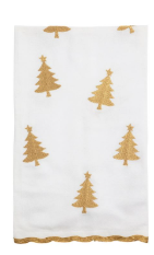 Gold Christmas Embroidery Towels