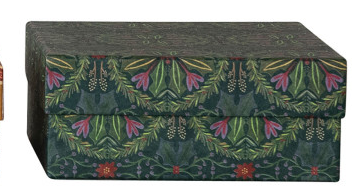 Handmade Printed Recycled Paper Gift Boxes with Patterns, 5 sizes