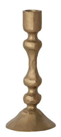 Hand-Forged Metal Taper Holder, Antique Gold Finish, 4 Styles