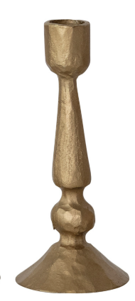 Hand-Forged Metal Taper Holder, Antique Gold Finish, 4 Styles