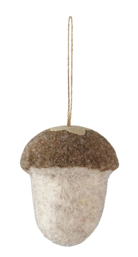 Felt Acorn Ornament, 2 Styles