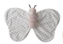 Plush Insect Snuggle Toy w/ Patterned Wings, 3 styles