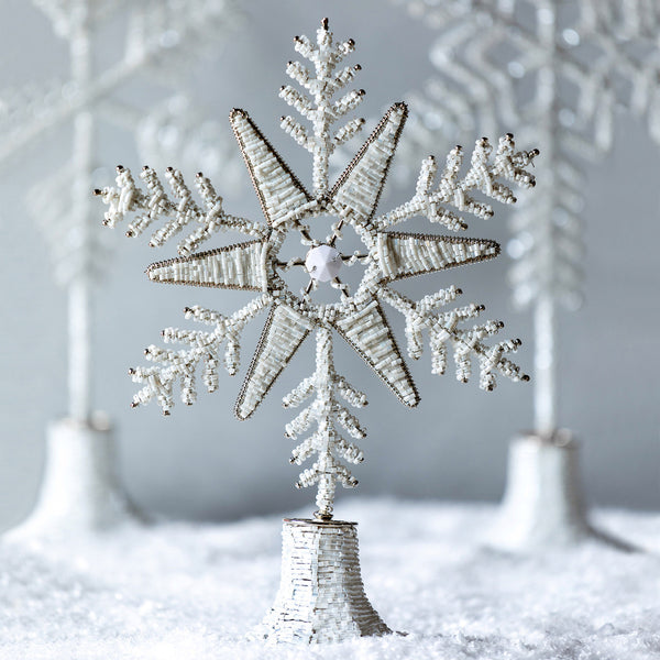 Beaded Tabletop Snowflake Small Town Home & Decor