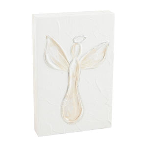 angel painted plaque