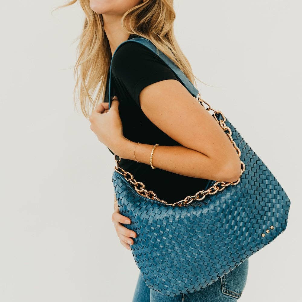 Sienna Slouchy Woven Shoulder Bag - TOP SELLER: Taupe