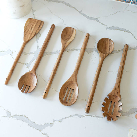Kendal Wooden Serving Utensils Set 6