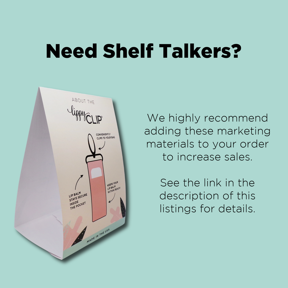 LippyClip Table Tent Shelf Talker Display