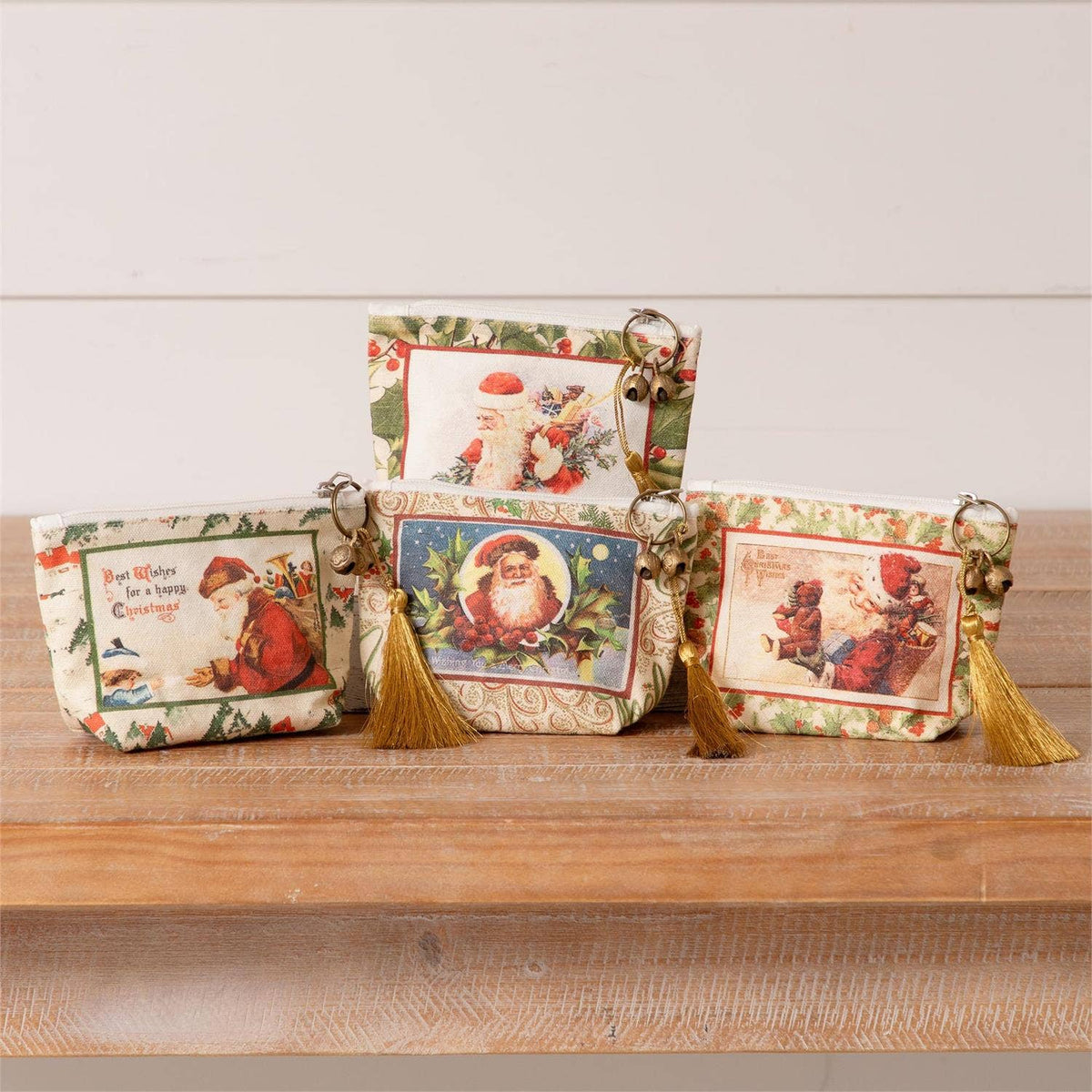 Santa Coin Purses with Display Stand (PK/12 AST)