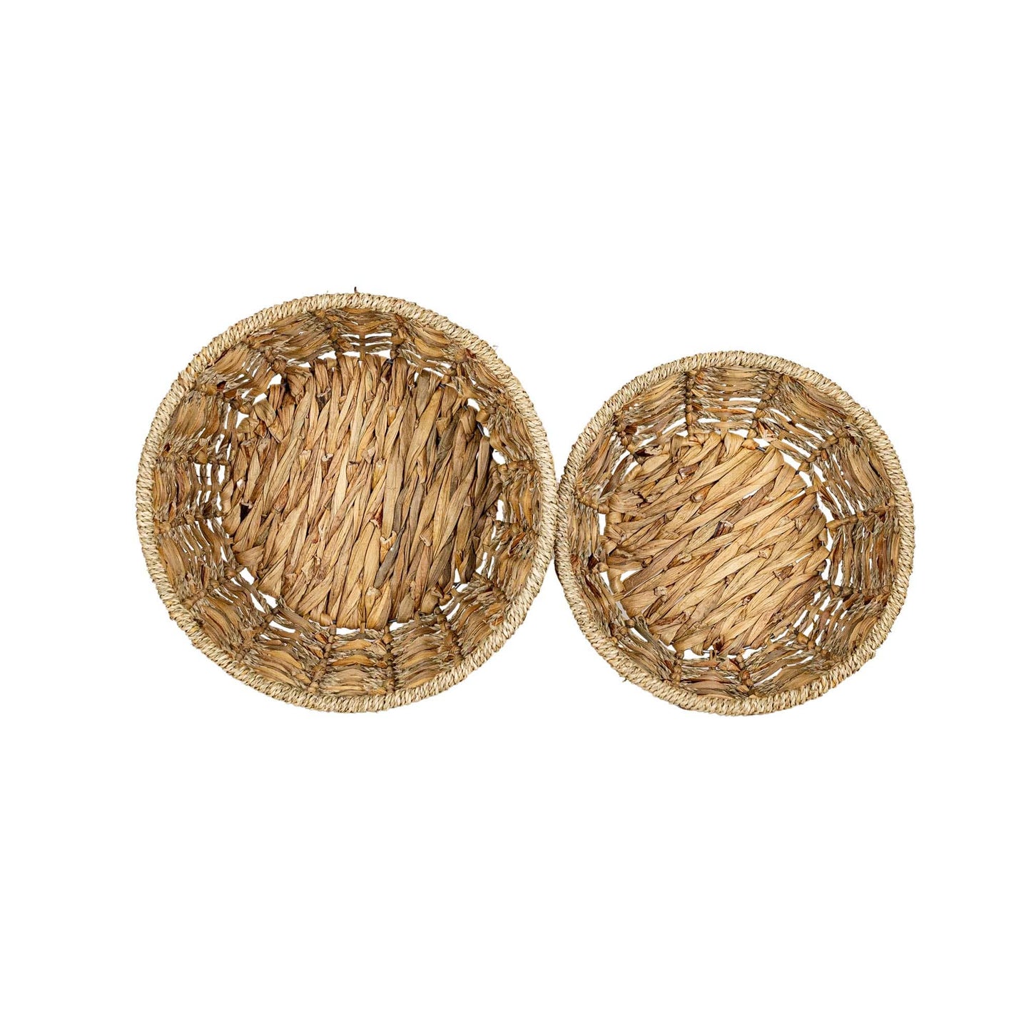 SALE - Nia Set 2 Hand Woven Baskets Water Hyacinth Seagrass