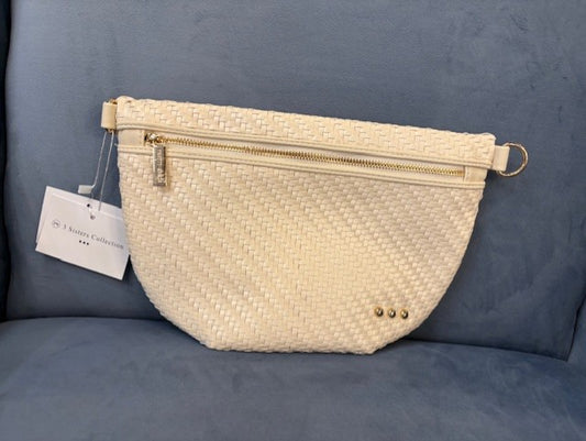 Westlyn Woven Bum Bag- cream