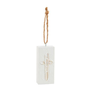 Cross painted ornament