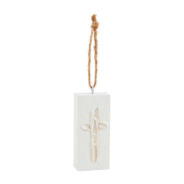 Cross painted ornament