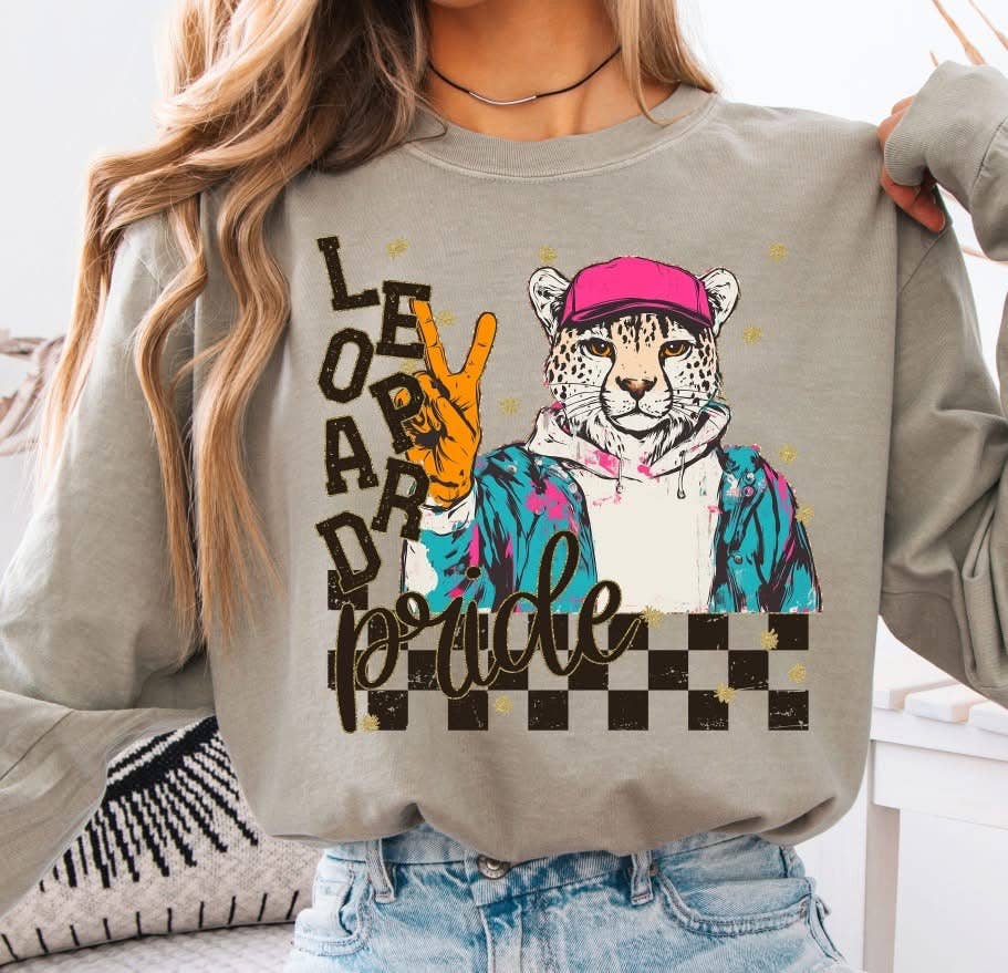School Spirit Mascot Pride Sandstone LS CC T-Shirt : Tiger / Small