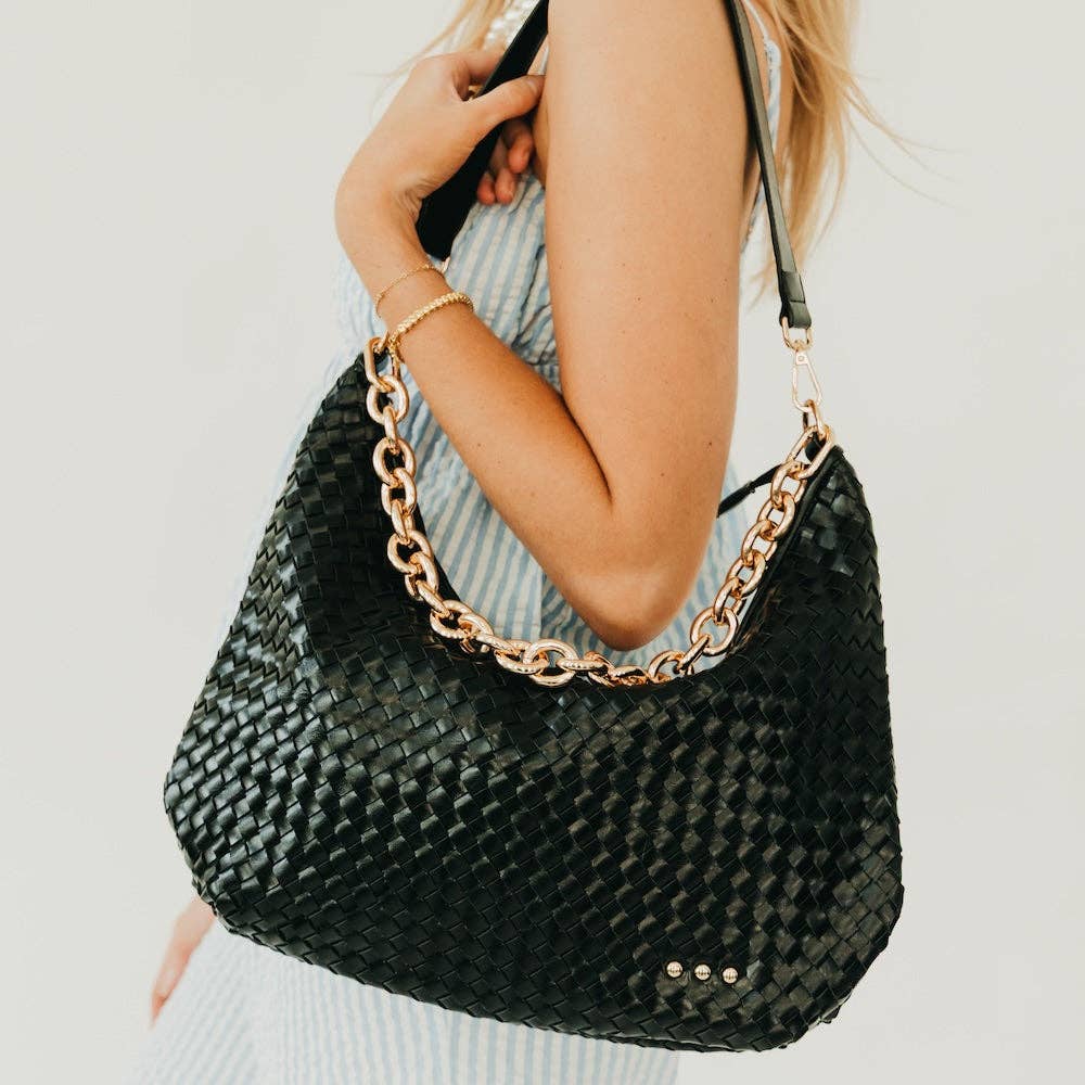 Sienna Slouchy Woven Shoulder Bag - TOP SELLER: Taupe