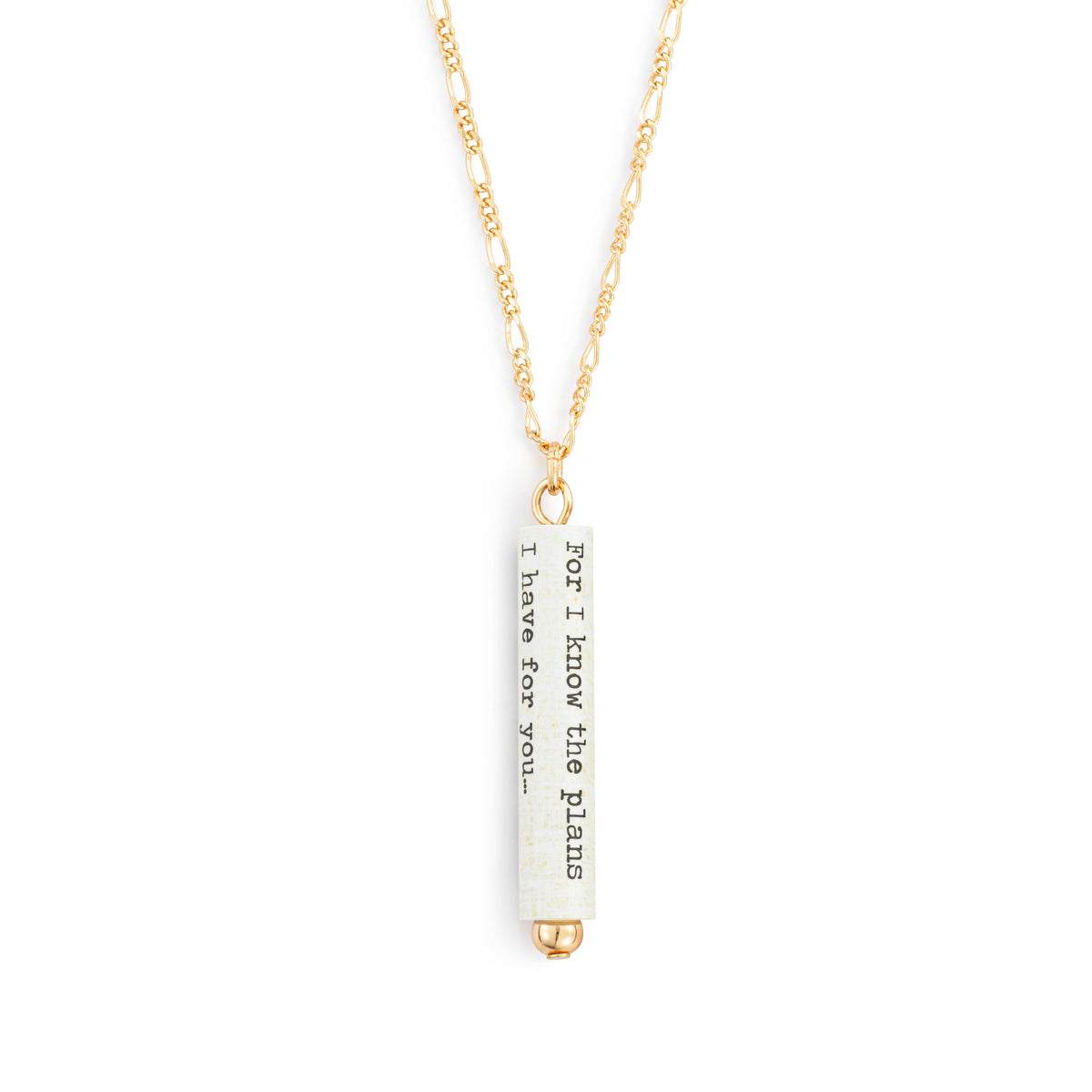 Hope and a Future Quote Necklace - 16in