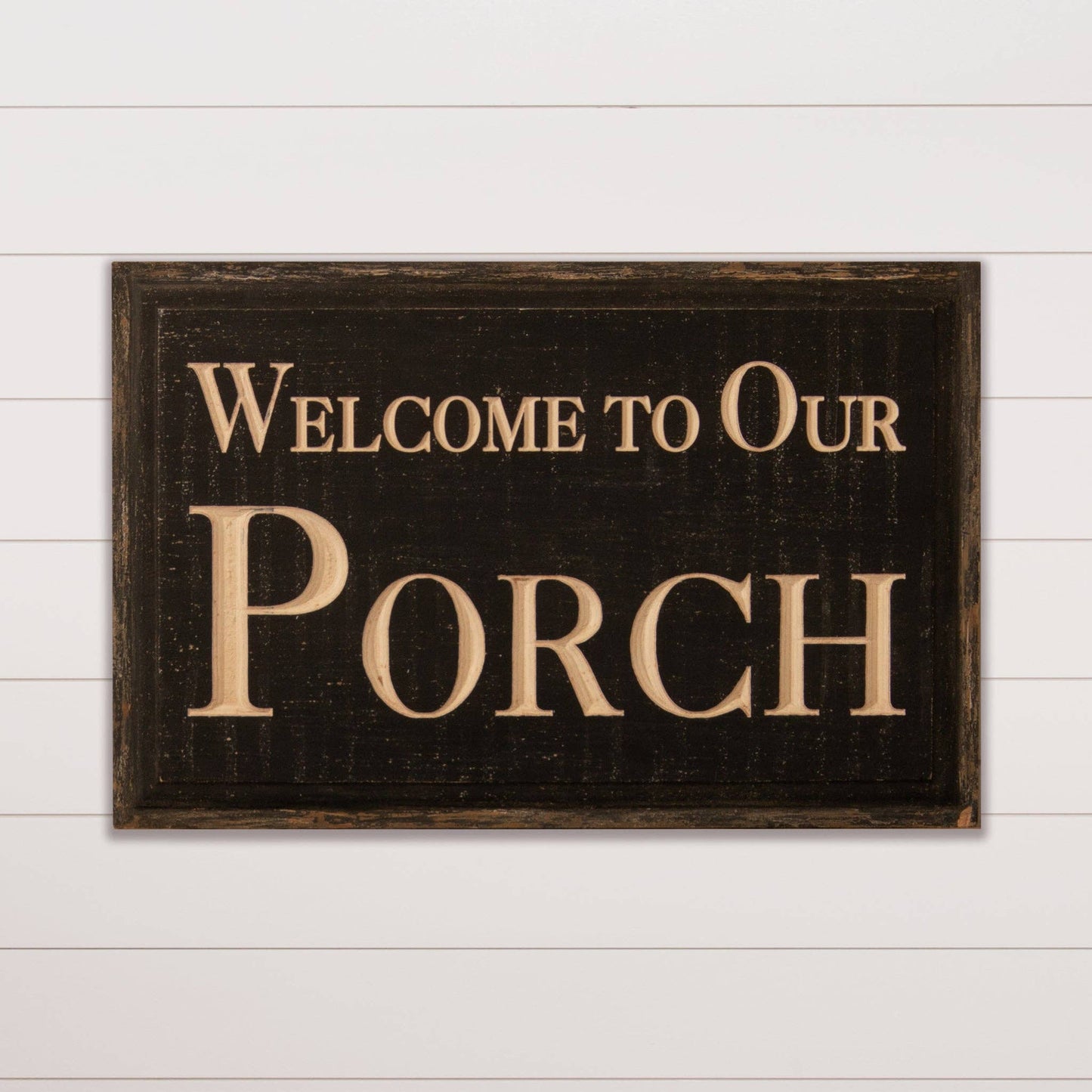 Carved Sign - Welcome To Our Porch