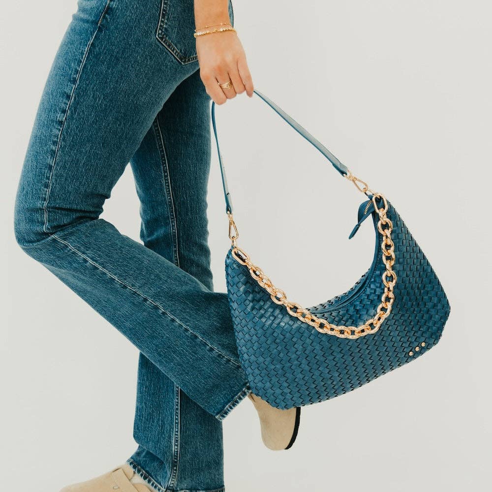 Sienna Slouchy Woven Shoulder Bag - TOP SELLER: Taupe