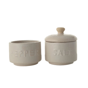 Salt and Pepper Pots with Lid, Set of 2