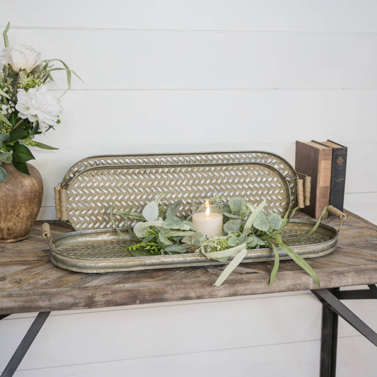 WOVEN METAL TRAYS