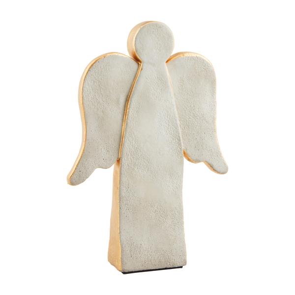 large concrete gold angel