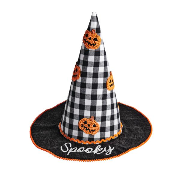 Medium beaded witch hat sitter