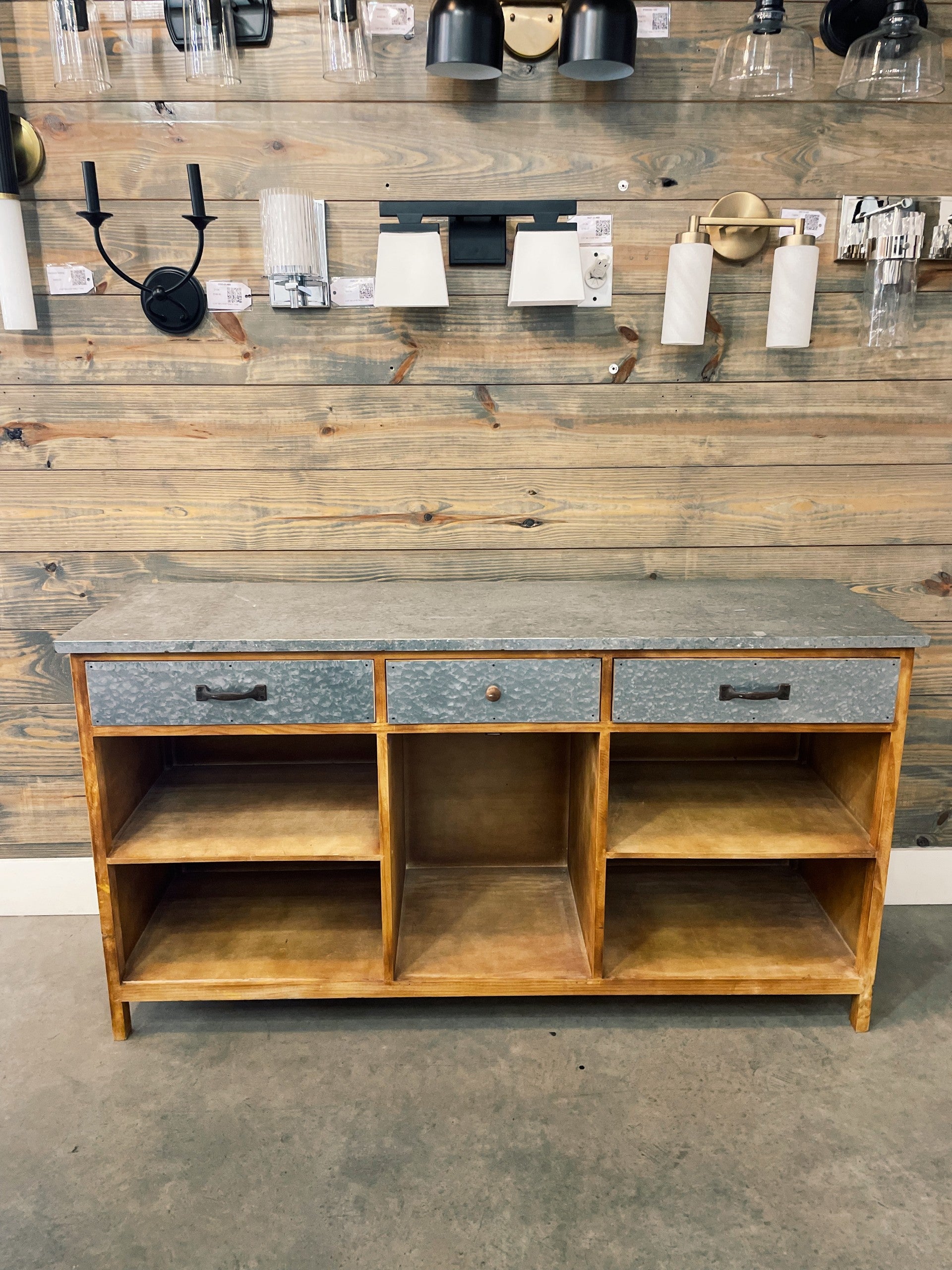 Galvanized Metal Console Table Tribesigns 39