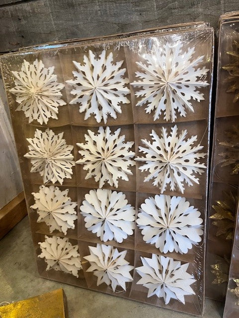 White Paper Snowflake Ornaments
